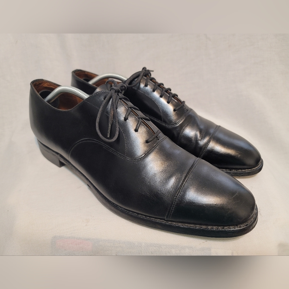 Church's Custom Grade Men Size 11.5C Black Leather Captoe Oxford Dress Shoes - Picture 2 of 12